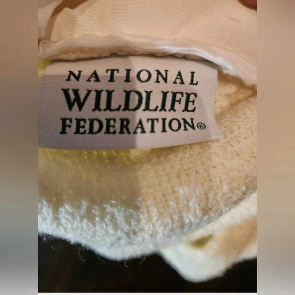 Cozy Cream Teddy Jacket with Red Accents - Picture 5 of 12